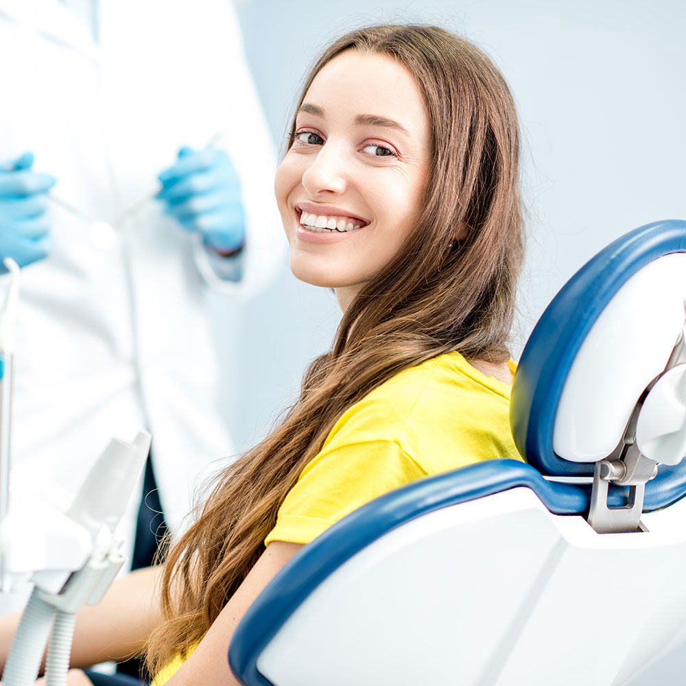 Dental patient smiling near Huntington Park